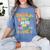 Dinosaurs Didn't Read Now They Are Extinct Reading Teacher Women's Comfort Colors T-Shirt Blue Jean
