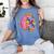 Dyslexia Different Perspective Reading Brain Floral Teacher Women's Comfort Colors T-Shirt Blue Jean