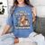 Easily Distracted By Cats & History Teacher Women Men Women's Comfort Colors T-Shirt Blue Jean