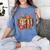 Fall Book Pumpkin Retro Reading Halloween Teacher Women's Comfort Colors T-Shirt Blue Jean Fall Book Pumpkin Retro Reading Halloween Teacher Women's Comfort Colors T-Shirt Blue Jean