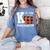 Fall Kindergarten Teacher K Is For Buffalo Plaid Pumpkin Women's Comfort Colors T-Shirt Blue Jean