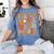 Fall In Love With Music Groovy Thanksgiving Music Teacher Men Women Girls Kids Women's Comfort Colors T-Shirt Blue Jean