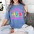 Are You Fall-O-Ween Directions Teacher Ghost Halloween Women's Comfort Colors T-Shirt Blue Jean