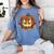 Fall Pumpkin Book Lover Spooky Librarian Teacher Halloween Women's Comfort Colors T-Shirt Blue Jean Fall Pumpkin Book Lover Spooky Librarian Teacher Halloween Women's Comfort Colors T-Shirt Blue Jean