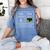 First Caffeinate Then Educate I Am Earning A Break Teacher Women's Comfort Colors T-Shirt Blue Jean