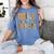 Fun Zoo Animal Print Teacher Shirts Wild About My Students Women's Comfort Colors T-Shirt Blue Jean