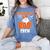 Girl Toddler Boo Crew Daycare Teacher Halloween Party Women's Comfort Colors T-Shirt Blue Jean