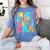 In My Glowing Teacher Era Groovy Colorful Bright Women's Comfort Colors T-Shirt Blue Jean In My Glowing Teacher Era Groovy Colorful Bright Women's Comfort Colors T-Shirt Blue Jean