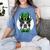 Green Boston Terrier Shamrock St Patricks Day Boston Terrier Women's Comfort Colors T-Shirt Blue Jean