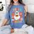 Groovy Halloween Trick Or Teach Retro Floral Ghost Teacher For Men Women Kids Women's Comfort Colors T-Shirt Blue Jean