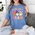 Groovy Kindergarten Boo Crew Kinder Halloween Teacher Kids Women's Comfort Colors T-Shirt Blue Jean