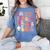 Groovy In My Spooky Teacher Era Halloween Party Boo Women's Comfort Colors T-Shirt Blue Jean