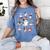 Halloween PE Teacher Ghost Playing Sports Physical Education Women's Comfort Colors T-Shirt Blue Jean