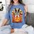 Halloween Retro Boston Terrier Women's Comfort Colors T-Shirt Blue Jean