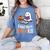 Halloween Teacher Women Cute Reading Ghost Read More Books Women's Comfort Colors T-Shirt Blue Jean