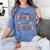 Happy 100th Day Of School Leopard Print Teacher Student Kids Women's Comfort Colors T-Shirt Blue Jean