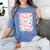 Happy Dot Day Bow Coquette For Teacher Girls Women's Comfort Colors T-Shirt Blue Jean