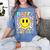 Happy Dot Day Shirts Teacher Student Girls Kids Smile Face Women's Comfort Colors T-Shirt Blue Jean Happy Dot Day Shirts Teacher Student Girls Kids Smile Face Women's Comfort Colors T-Shirt Blue Jean