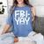 Happy Friyay Teacher Shirt Cute Teacher Fashion Fri-Yay Women's Comfort Colors T-Shirt Blue Jean