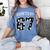 Haunted By 6 7 67 Six Seven Halloween Teacher Mom Women's Comfort Colors T-Shirt Blue Jean