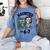 Haunted 67 Skeleton Math Teacher Halloween Costume Math Pun Women's Comfort Colors T-Shirt Blue Jean