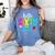 Hello Sixth Grade Cute Back To School 6th Grade Teacher Kids Women's Comfort Colors T-Shirt Blue Jean