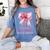 I'm Literally Just a Teacher Pencil Coquette Bow School Women's Comfort Colors T-Shirt Blue Jean
