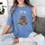 I'm Ok Read Book Reading Nerd Librarian Teacher School Women's Comfort Colors T-Shirt Blue Jean