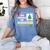 I'm Working For Christmas Break 5 Stars Christmas Teacher Women's Comfort Colors T-Shirt Blue Jean