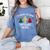 It's Never Too Early For Christmas Music Teacher Women's Comfort Colors T-Shirt Blue Jean
