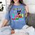 It's A Good-Day To Teach Tiny Humans Pre-K Cat Teacher Lover Women's Comfort Colors T-Shirt Blue Jean