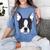 Kids Boston Terrier Dog For Women And Girls Women's Comfort Colors T-Shirt Blue Jean
