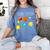 Kids Solar Systems Cute Planets Space Science Teacher School Women's Comfort Colors T-Shirt Blue Jean