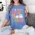 Kinder Boo Crew Kindergarten Teacher Student Halloween Women's Comfort Colors T-Shirt Blue Jean