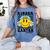 Kindergarten Teacher Hippie Smile Face Back School Women's Comfort Colors T-Shirt Blue Jean Kindergarten Teacher Hippie Smile Face Back School Women's Comfort Colors T-Shirt Blue Jean