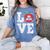 LOVE Apple 3rd Grade Teacher Student School Women's Comfort Colors T-Shirt Blue Jean LOVE Apple 3rd Grade Teacher Student School Women's Comfort Colors T-Shirt Blue Jean