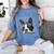 Love Is Boston Terrier Bostie Women's Comfort Colors T-Shirt Blue Jean