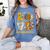 LOVE Kindergarten Pumpkin Teacher Student Halloween Costume Women's Comfort Colors T-Shirt Blue Jean