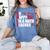 Math Teacher School So Happy I'm A Math Teacher Women's Comfort Colors T-Shirt Blue Jean