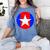 Nerdy Captain Sweatpants Retro Comic Book Fan Teacher Women's Comfort Colors T-Shirt Blue Jean