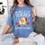 Be Nice To The Teacher Santa Is Watching School Christmas Women's Comfort Colors T-Shirt Blue Jean