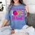 In October We Wear Pink Love Teacher Breast Cancer Awareness Women's Comfort Colors T-Shirt Blue Jean