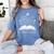 One-More Chapter Wildflower Reading Teacher Library Bookish Women's Comfort Colors T-Shirt Blue Jean