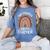 One Thankful Math Teacher Leopard Rainbow Thanksgiving Women's Comfort Colors T-Shirt Blue Jean One Thankful Math Teacher Leopard Rainbow Thanksgiving Women's Comfort Colors T-Shirt Blue Jean