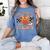 One Thankful Teacher Thanksgiving Retro Groovy Fall Teachers Women's Comfort Colors T-Shirt Blue Jean One Thankful Teacher Thanksgiving Retro Groovy Fall Teachers Women's Comfort Colors T-Shirt Blue Jean