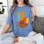 One Thankful Teacher Thanksgiving Turkey Peace Hand Sign Women's Comfort Colors T-Shirt Blue Jean One Thankful Teacher Thanksgiving Turkey Peace Hand Sign Women's Comfort Colors T-Shirt Blue Jean