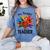 One Thankful Teacher Thanksgiving TurkeyCute Pencil Women's Comfort Colors T-Shirt Blue Jean One Thankful Teacher Thanksgiving TurkeyCute Pencil Women's Comfort Colors T-Shirt Blue Jean