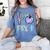 P Is For Pre-K Preschool Teacher Tie Dye Back To School Women's Comfort Colors T-Shirt Blue Jean
