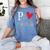 P Is For Preschool Teacher Student Back To School Women's Comfort Colors T-Shirt Blue Jean