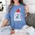 PE Squad Christmas PE Teacher Matching Xmas Women's Comfort Colors T-Shirt Blue Jean